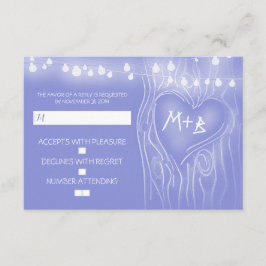 Cartão RSVP de casamento elegante da árvore festiv