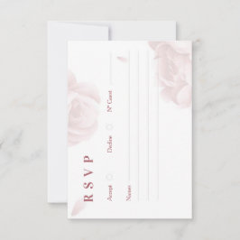 Cartão RSVP de Casamento Elegante mínimo