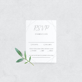 Cartão RSVP de Casamento Eucalyptus Azul