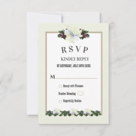 Cartão RSVP de Casamento Floral de Magnolia Greene