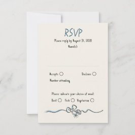 Cartão RSVP de Casamento Funky Funky de Mão Desenh
