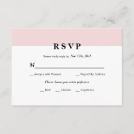 Cartão RSVP de Casamento Inicial Moderno