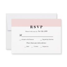 Cartão RSVP de Casamento Inicial Moderno