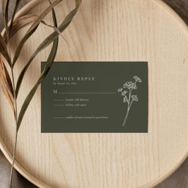 Cartão RSVP de Casamento Laranja Queimado