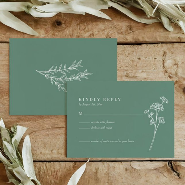 Cartão RSVP de Casamento Laranja Queimado (Criador carregado)