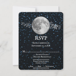 Cartão RSVP de Casamento Lunar