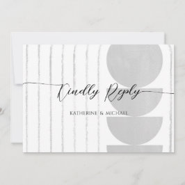 Cartão RSVP de casamento minimalista