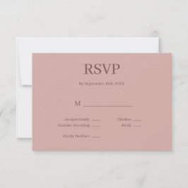 Cartão RSVP de Casamento Minimalista Moderno Cinna
