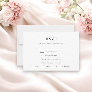 Cartão rsvp de casamento moderno tradicional
