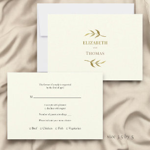 Cartão rsvp de casamento moderno tradicional