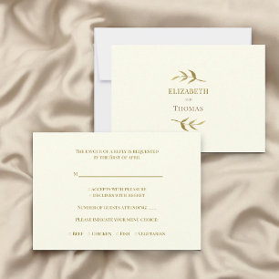 Cartão rsvp de casamento moderno tradicional
