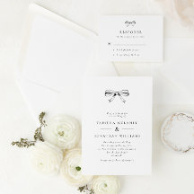 Cartão RSVP de Casamento Negra Clássico do Arco Vi