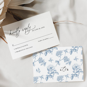 Cartão RSVP de Casamento Negro e Branco Minimalist