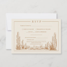 Cartão RSVP de Casamento Ocidental