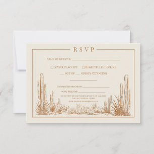 Cartão RSVP de Casamento Ocidental