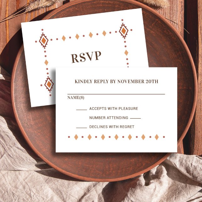 Cartão RSVP de Casamento Ocidental Russo (Rustic Western RSVP Card)