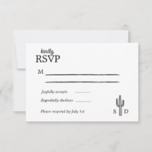 Cartão RSVP de Casamento Ocidental Vintage