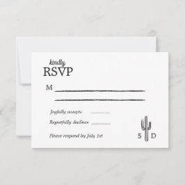 Cartão RSVP de Casamento Ocidental Vintage