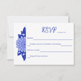 Cartão RSVP de Casamento Personalizado Dahlia