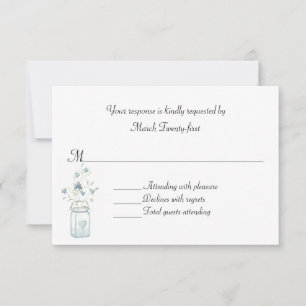 Cartão RSVP de Casamento Personalizado de Bells Az