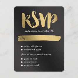 Cartão RSVP de Casamento Promessa Brilhante