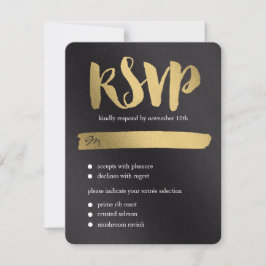 Cartão RSVP de Casamento Promessa Brilhante