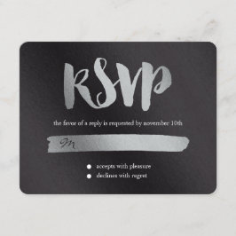 Cartão RSVP de Casamento Promessa Brilhante