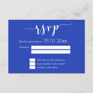 Cartão RSVP de Casamento Real Real Simples