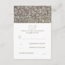 Cartão RSVP de Casamento Respiratório do Bebê Rust