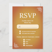 RSVP de Casamento Romântico do Modern Terracotta