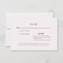 Cartão RSVP de Casamento Rosa Pálido