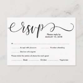 Cartão RSVP de casamento Russo Elegante design v1