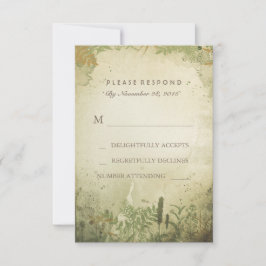 Cartão RSVP de Casamento Rustic Woodland