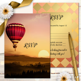 Cartão RSVP de Casamento Sunset Sunset Sunset de A