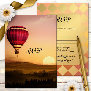 Cartão RSVP de Casamento Sunset Sunset Sunset de A