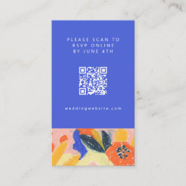 Cartão RSVP de Código QR de Casamento de Diversão