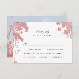 Cartão rsvp de Dreamy floral storybook