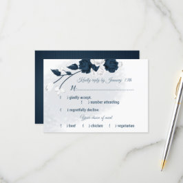 Cartão RSVP de escolha de farinha de marinho e flo