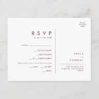 Cartão RSVP de Escolha do Menu Branco Floral do Ma
