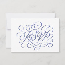 Cartão RSVP de Farinhas de Casamento de Caligrafia