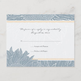 Cartão RSVP de Girassol: Laranja