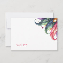 Cartão RSVP de Gras Mardi