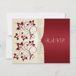 Cartão RSVP de Ivory e Claret