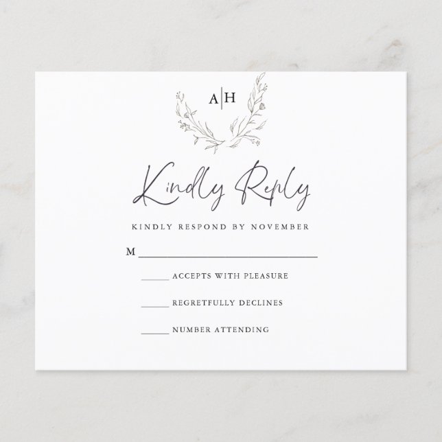 Cartão RSVP de Orçamento (Frente)