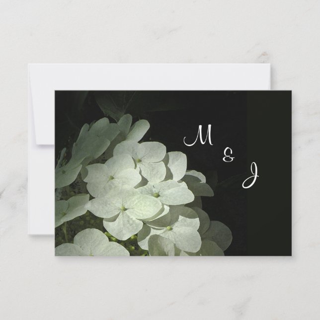 Cartão RSVP de Resposta de Casamento de Hydrangea  (Frente)