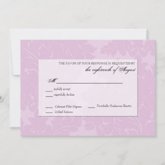 Cartão RSVP de Resposta de Casamento Personalizáve