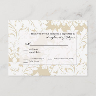 Cartão RSVP de Resposta de Casamento Personalizáve