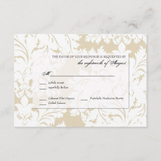 Cartão RSVP de Resposta de Casamento Personalizáve
