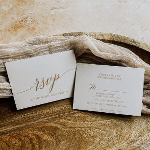 Cartão RSVP de Solicitação de Música de Caligrafia