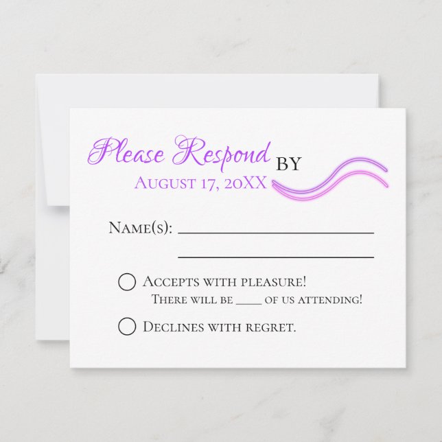 Cartão RSVP de Suite de Casamento Flamingo e Coraç (Frente)